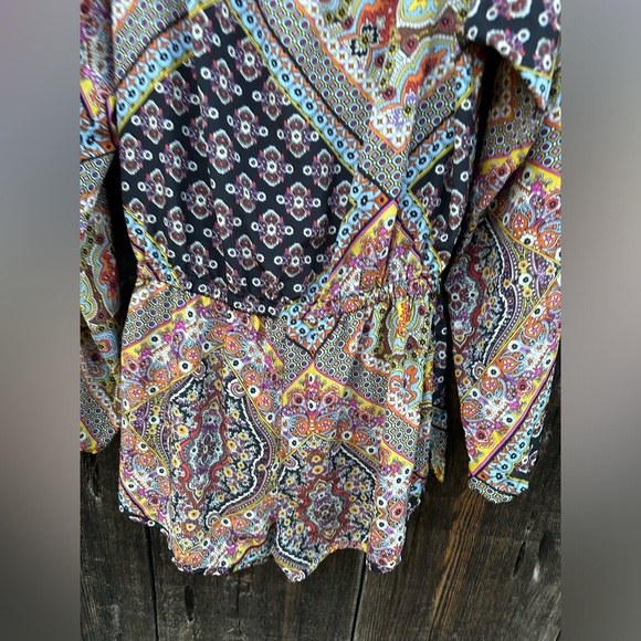 Show Me Your Mumu Paisley Mixed Print Bohemian Long Sleeve Romper - Picture 5 of 10